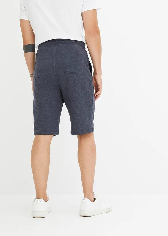 Sweat-Bermuda in Regular Fit in blau von hinten - bonprix