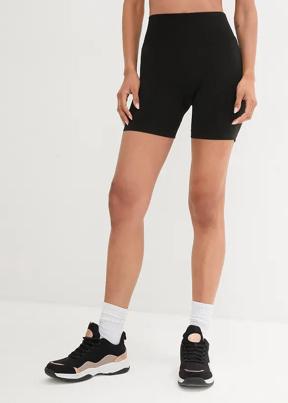 Seamless Sport-Radler in schwarz von vorne - bonprix
