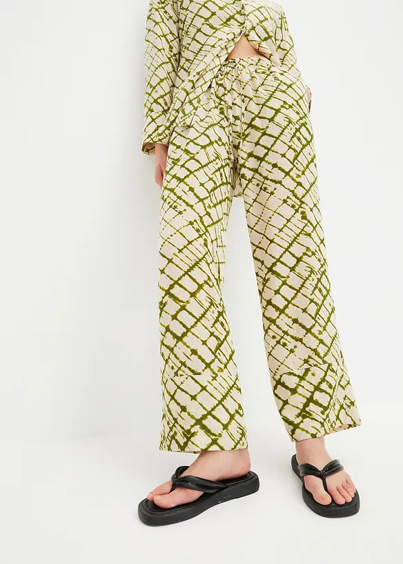 Palazzo-Hose in grün von vorne - bonprix Palazzo-Hose in grün von vorne - bonprix