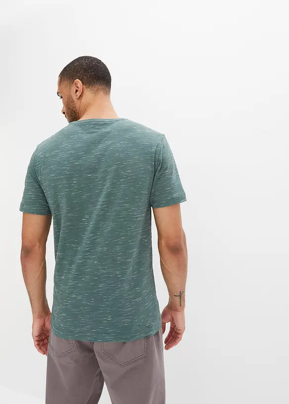 T-Shirt in Regular Fit in grün von hinten (im Anschnitt) - bonprix
