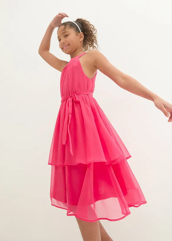 Midikleid in pink von vorne (Totalaufnahme) - bonprix
