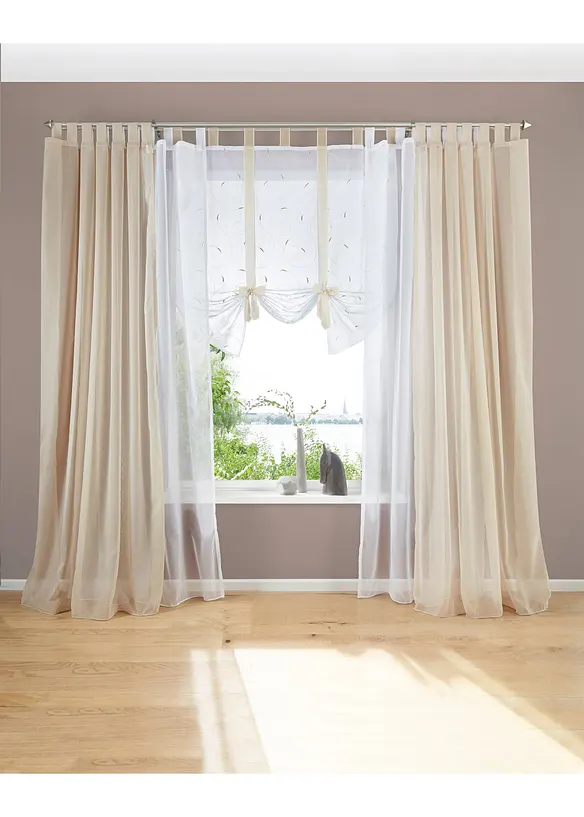 Bestickte Bindegardine (Detailaufnahme) - bonprix