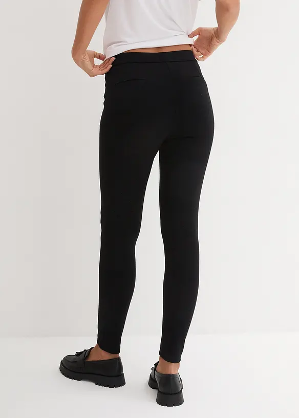 Leggings aus bequemen Punto di Roma in schwarz von hinten - bonprix