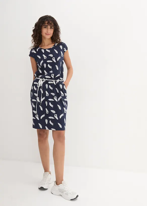 Shirtkleid in blau von vorne (Totalaufnahme) - bonprix Shirtkleid in blau von vorne (Totalaufnahme) - bonprix