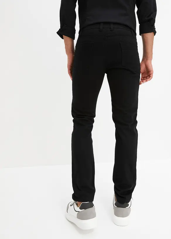 Slim-Fit-Jeans, Straight in schwarz von hinten - bonprix