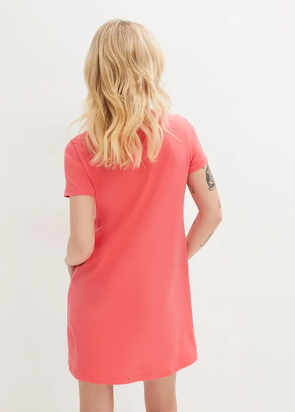 Nachthemd aus Bio-Baumwolle in pink von hinten (Totalaufnahme) - bonprix