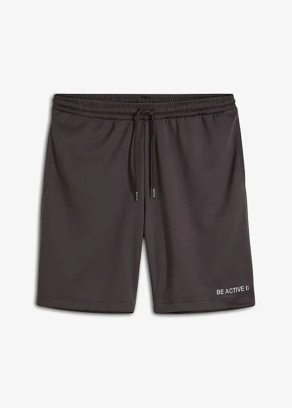 Leichte Sporthose aus Funktionsmaterial in grau von vorne - bonprix