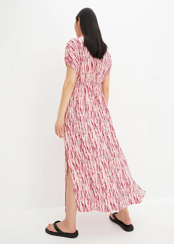 Maxikleid aus fließender Viskose in lila von hinten (Totalaufnahme) - bonprix