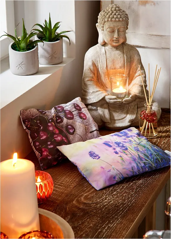 Deko-Figur Buddha mit Teelichthalter in grau (Ambiente) - bonprix