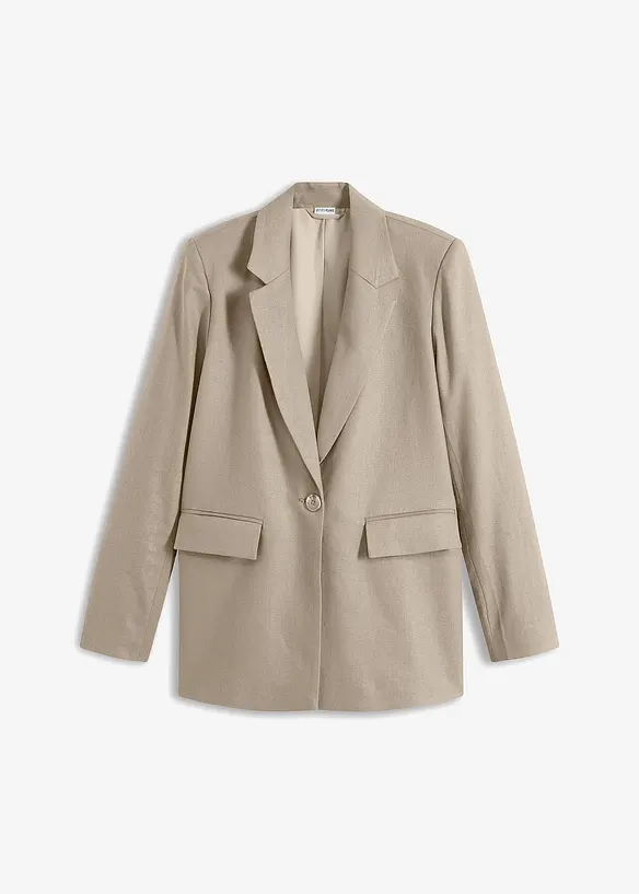 Blazer in beige von vorne - BODYFLIRT