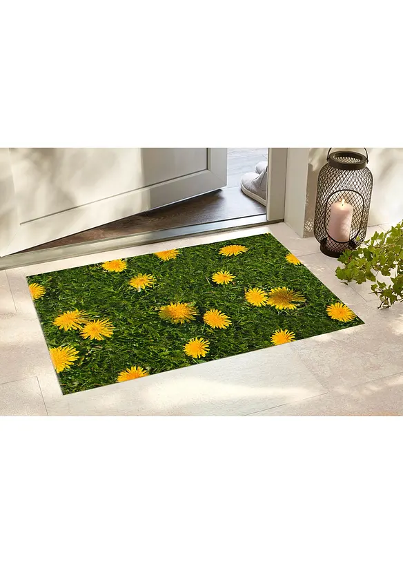 Fußmatte mit Löwenzahndruck in grün (Ambiente) - bonprix
