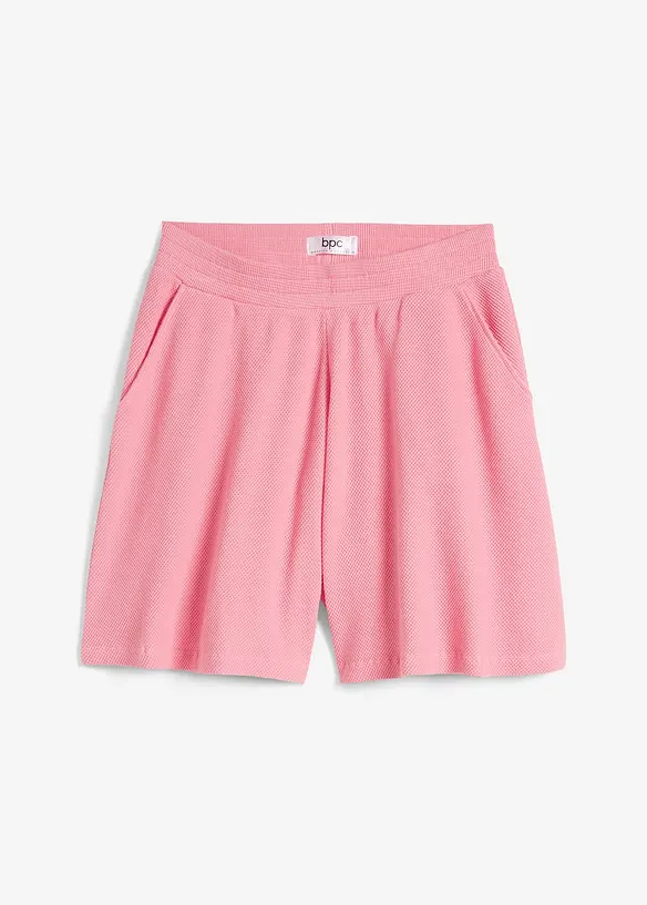 bpc bonprix collection Shorts aus Wafflejersey und High-Waist-Bequembund