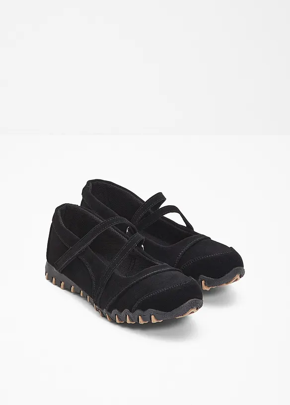 Komfort-Mary-Janes mit flexibler Sohle in schwarz - bonprix