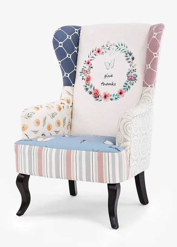 Ohrensessel in rosa von vorne - bonprix