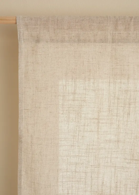 Raffrollo mit Leinenanteil in beige - bonprix