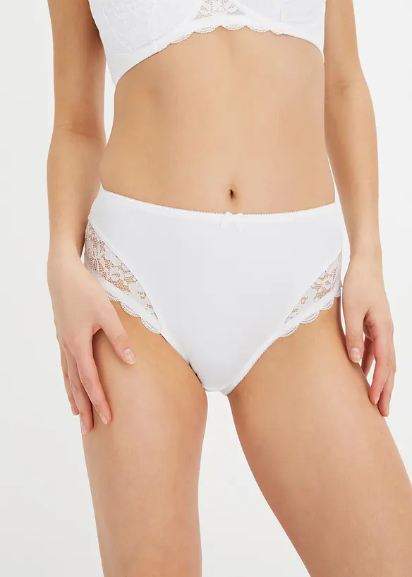 Maxislip (2er-Pack) in weiß von vorne - bonprix