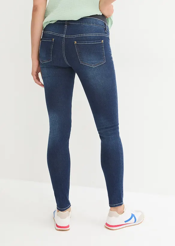 Umstandsjeans, Skinny in blau von hinten - bonprix