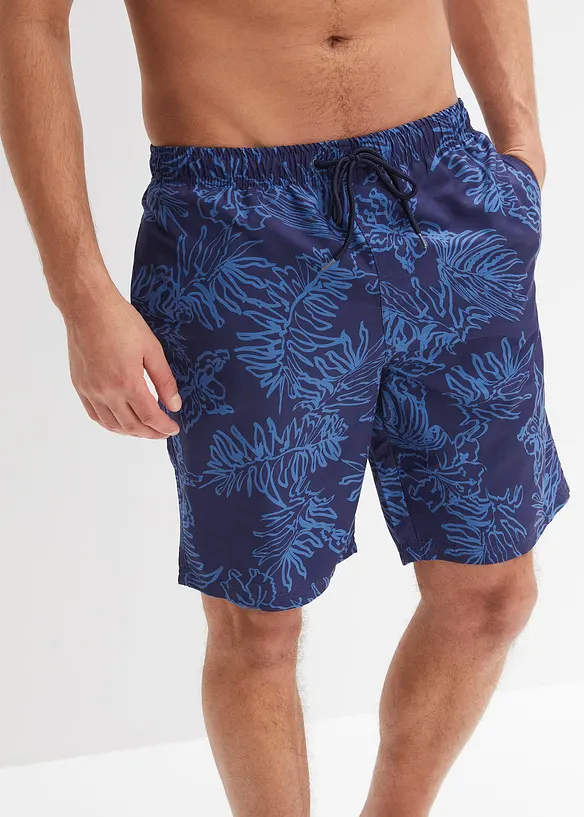 Badeshorts in blau von vorne - bonprix