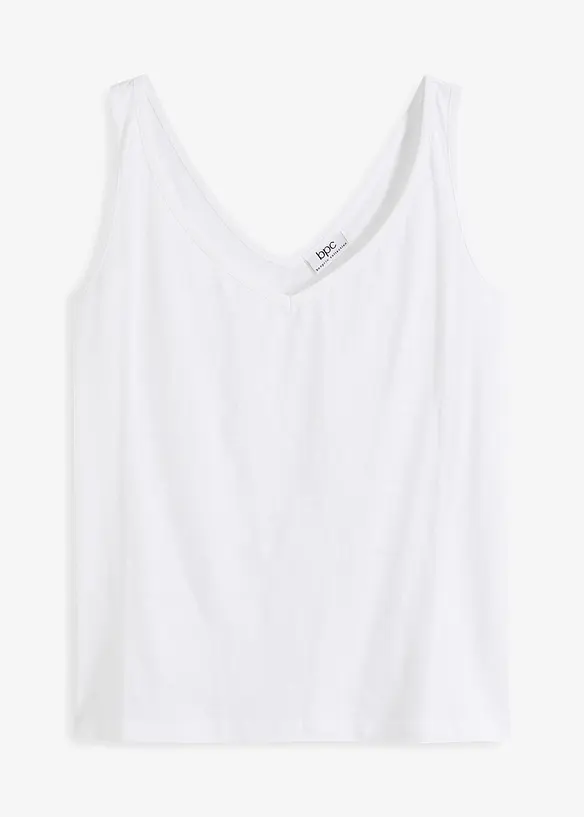 Top aus reiner Bio-Baumwolle in weiß von vorne - bonprix Top aus reiner Bio-Baumwolle in weiß von vorne - bonprix