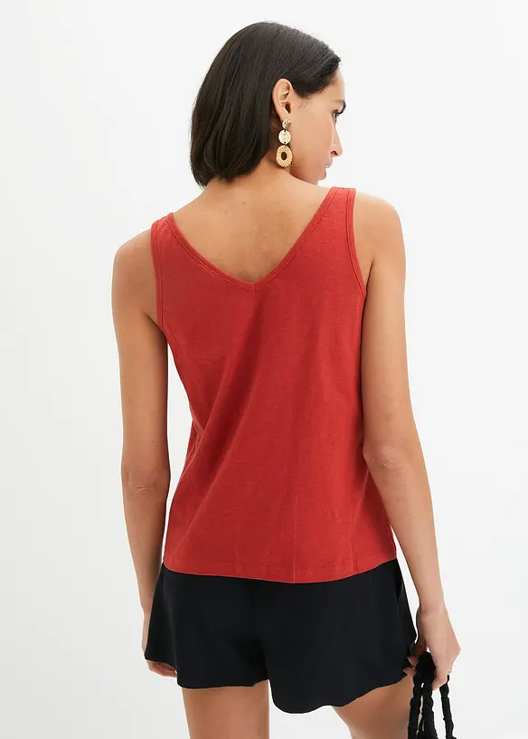 Top aus reiner Bio-Baumwolle in rot von hinten (im Anschnitt) - bonprix Top aus reiner Bio-Baumwolle in rot von hinten (im Anschnitt) - bonprix