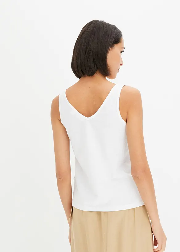 Top aus reiner Bio-Baumwolle in weiß von hinten (im Anschnitt) - bonprix Top aus reiner Bio-Baumwolle in weiß von hinten (im Anschnitt) - bonprix