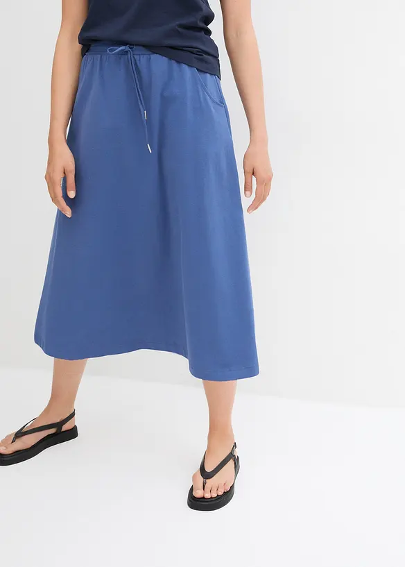 Jersey-Rock aus Baumwoll-Mix in blau von vorne - bonprix Jersey-Rock aus Baumwoll-Mix in blau von vorne - bonprix