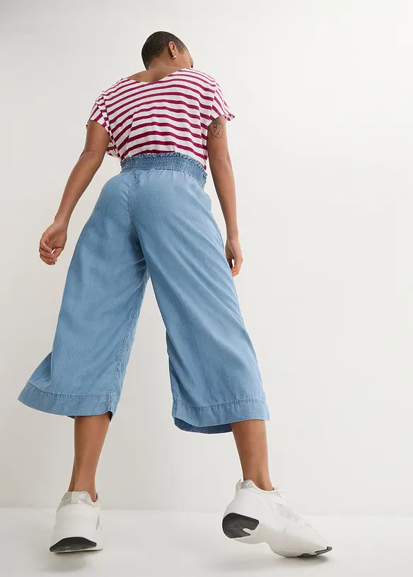 Culotte aus Lyocell in blau von hinten - bonprix