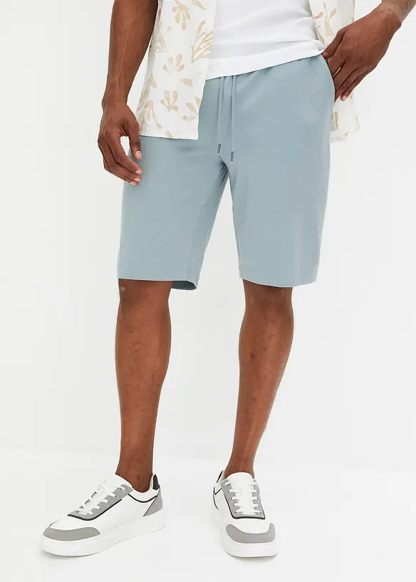 Jersey-Shorts (2er Pack) in petrol von vorne - bonprix