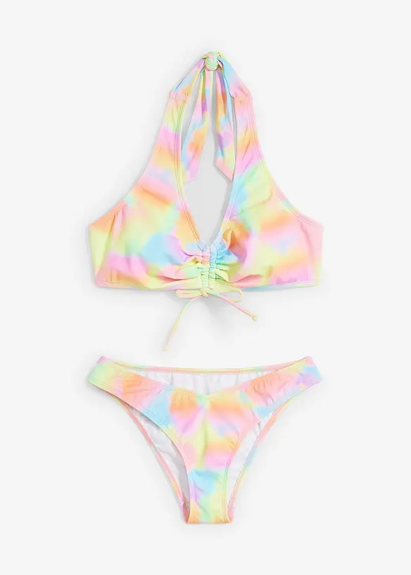 Neckholder-Bikini (2-tlg.Set) in gelb von vorne - bonprix
