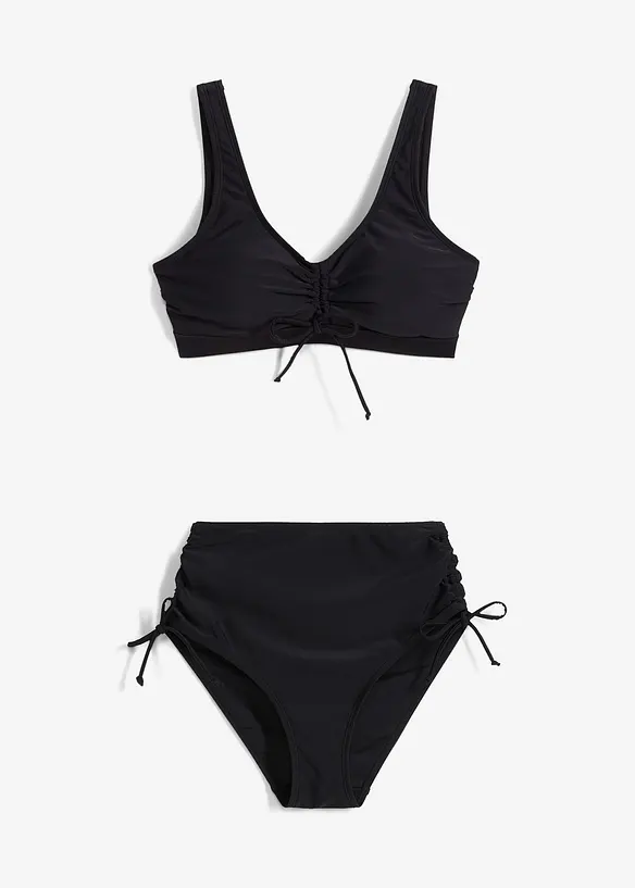 Bustier Bikini (2-tlg.Set) mit Prothesentaschen in schwarz von vorne - bonprix