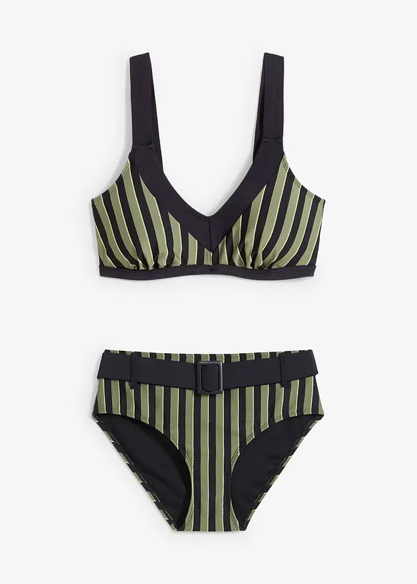 Exklusiver Bügel Bikini (2-tlg.Set) in grün von vorne - bpc bonprix collection