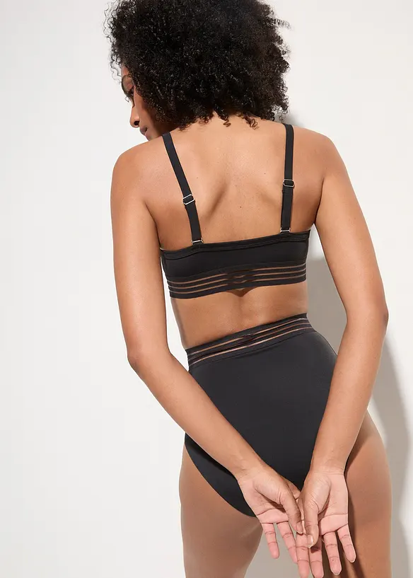 Bustier-Bikini (2-tlg.Set) in schwarz von hinten (Totalaufnahme) - bonprix