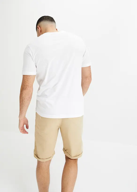 T-Shirt aus reiner Bio-Baumwolle in weiß von hinten (im Anschnitt) - bonprix