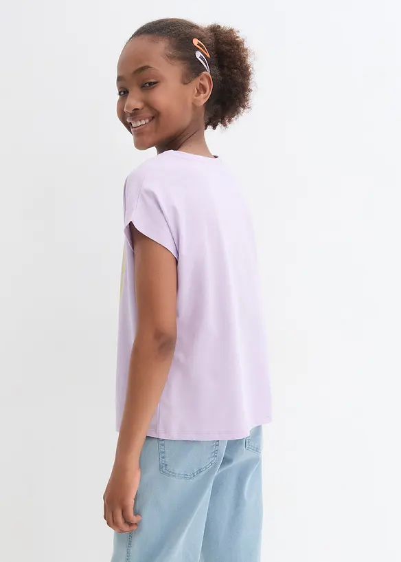 Disney Stitch T-Shirt in lila von hinten (im Anschnitt) - Lilo & Stitch
