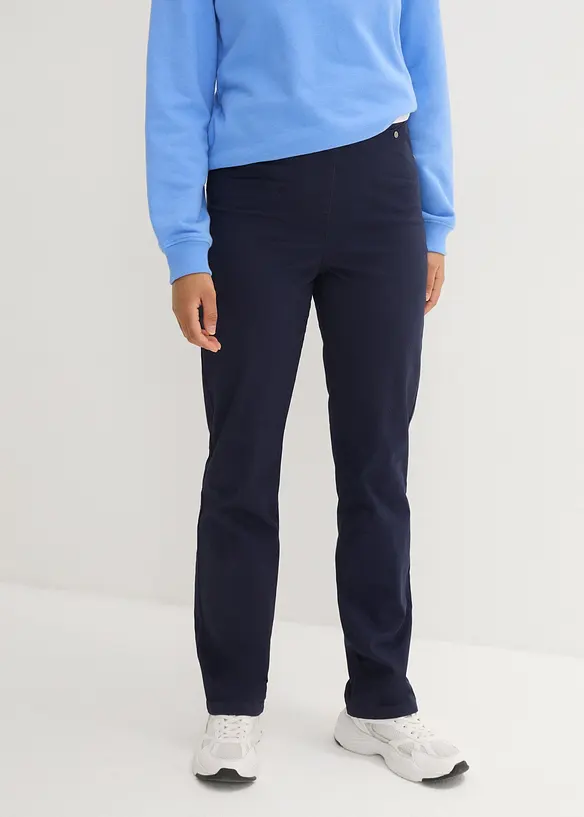 Twill-Treggings aus elastischem Baumwoll-Mix in blau von vorne - bonprix Twill-Treggings aus elastischem Baumwoll-Mix in blau von vorne - bonprix