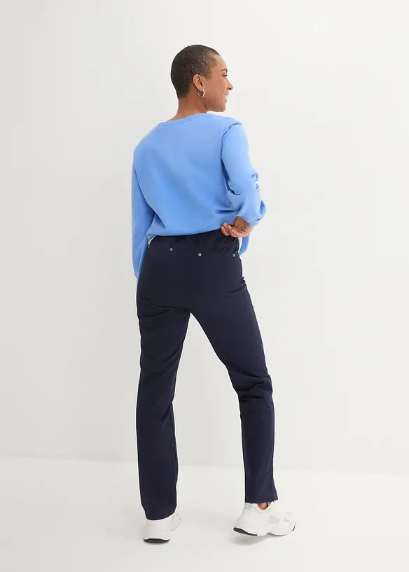 Twill-Treggings aus elastischem Baumwoll-Mix in blau von hinten - bonprix Twill-Treggings aus elastischem Baumwoll-Mix in blau von hinten - bonprix