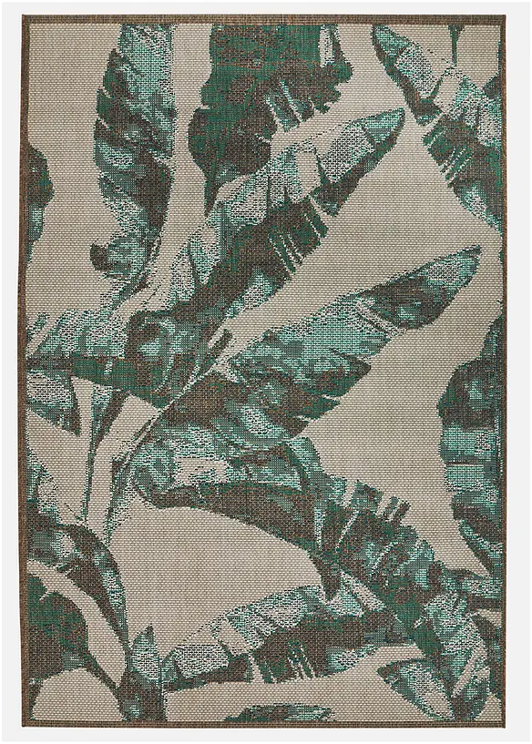 In- und Outdoor Teppich mit großen Blättern in grün - bpc living bonprix collection