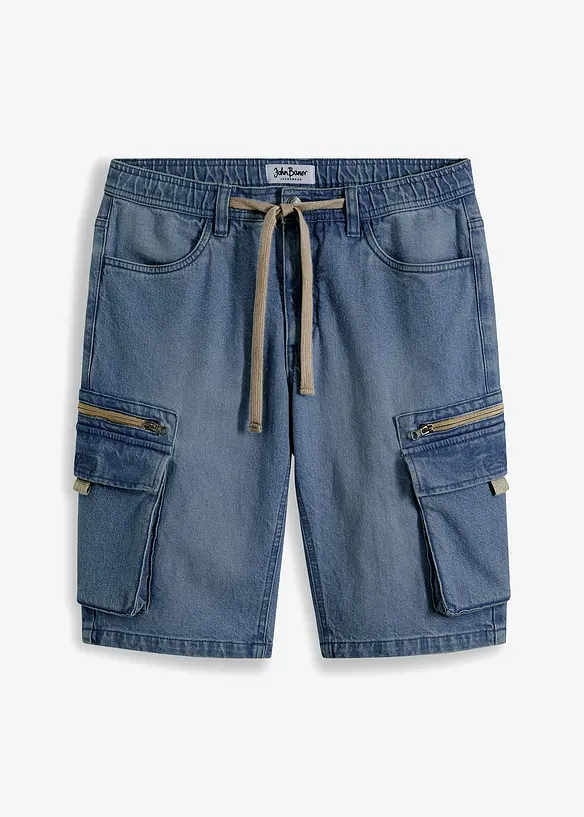 John Baner JEANSWEAR Long Jeans-Shorts mit Cargotaschen, Regular Fit