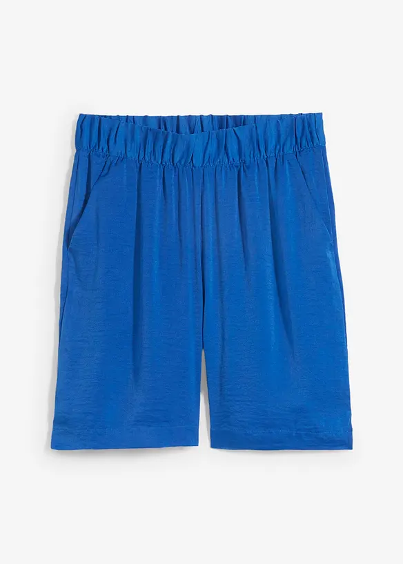 Schlupf-Shorts mit Struktur-Effekt und Bequembund in blau von vorne - bonprix