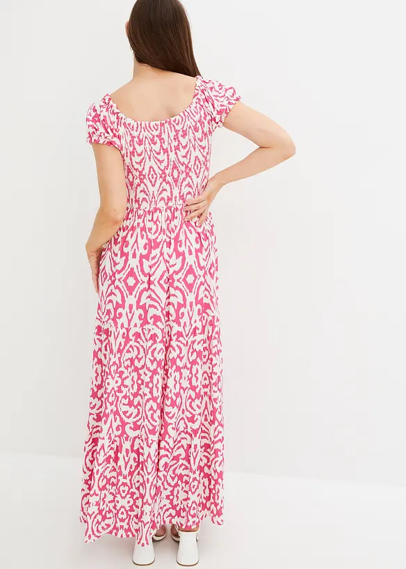 Maxikleid aus Viskose-Mix in pink von hinten (Totalaufnahme) - bonprix Maxikleid aus Viskose-Mix in pink von hinten (Totalaufnahme) - bonprix