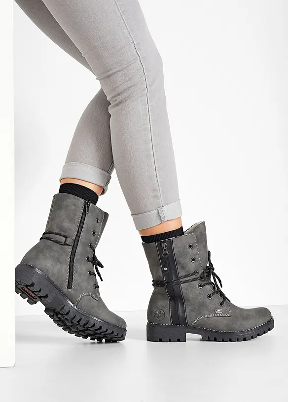 Rieker Schnürstiefel in grau - Rieker