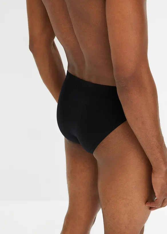 Maxislip mit Bio-Baumwolle (5er Pack) in schwarz von hinten - bonprix