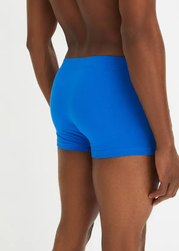 Boxershorts eng (3er Pack) mit Bio-Baumwolle in schwarz von hinten - bonprix