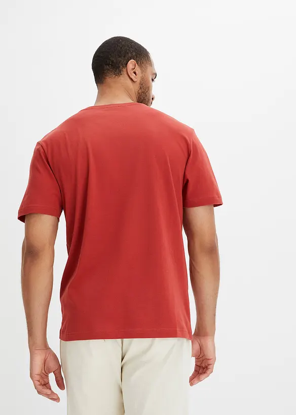 T-Shirt aus reiner Bio-Baumwolle in braun von hinten (im Anschnitt) - bonprix
