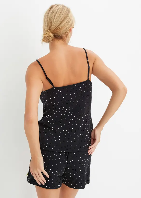 Shorty mit dezenter Spitze in schwarz von hinten (Totalaufnahme) - bonprix