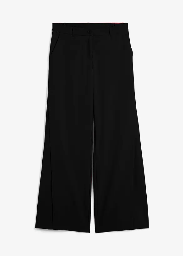 Palazzo-Hose mit Schlitz in schwarz von vorne - bpc selection