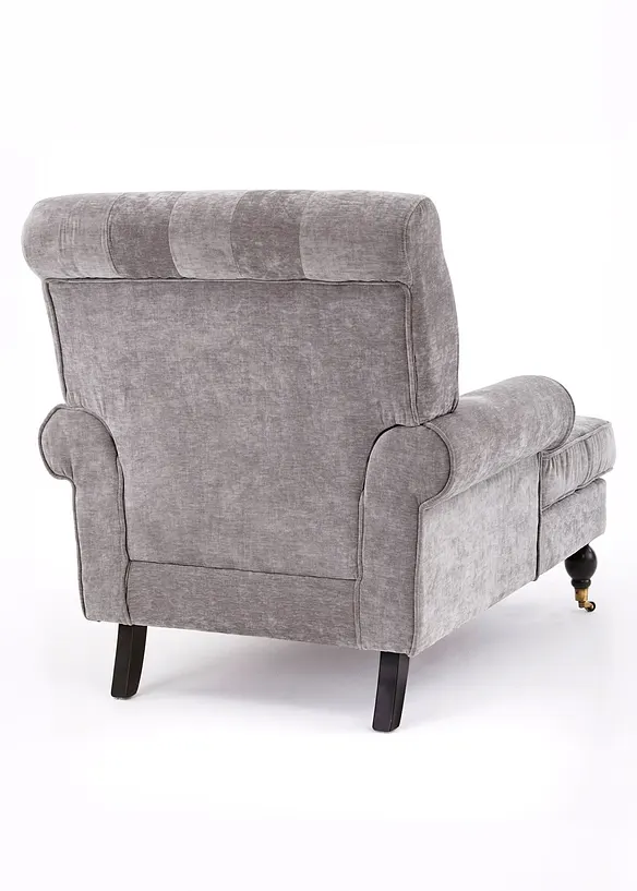 Sessel mit Fußteil in grau von hinten - bonprix