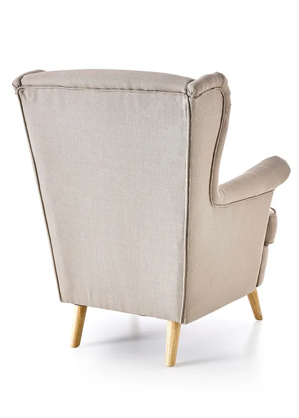 Ohrensessel in beige von hinten - bonprix