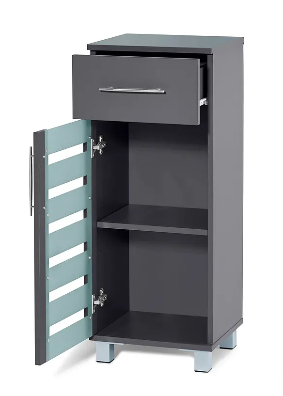Badezimmer Schrank stehend in grau geöffnet - bonprix