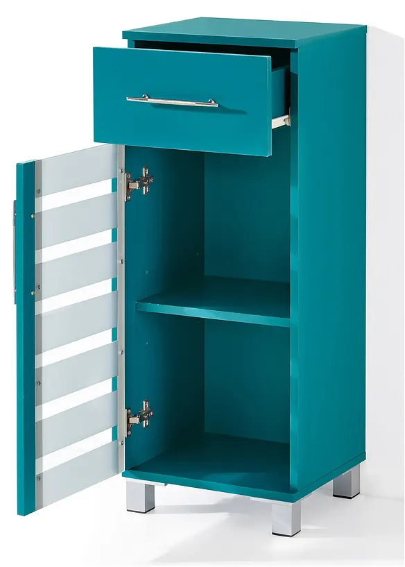 Badezimmer Schrank stehend in petrol geöffnet - bonprix